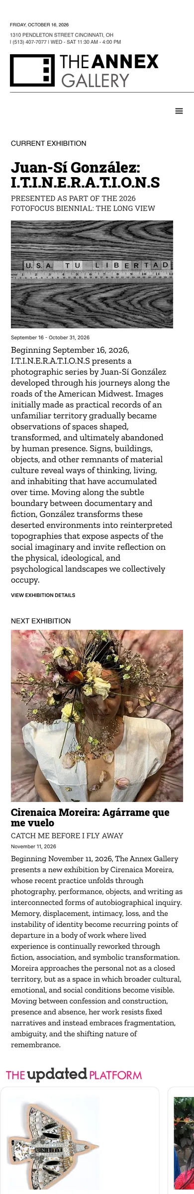 The Annex Gallery — mobile