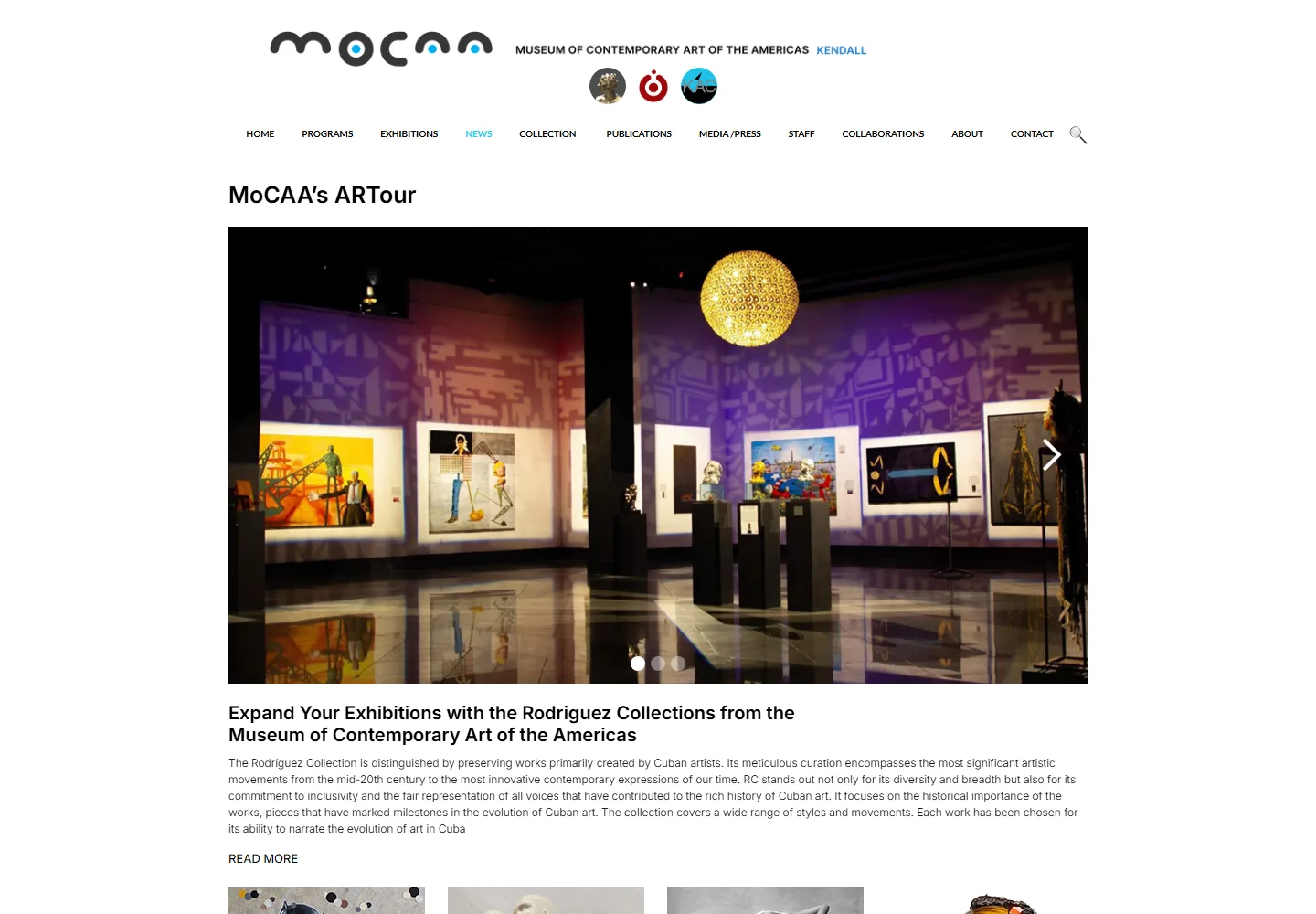 MoCAA’s ARTour — desktop view