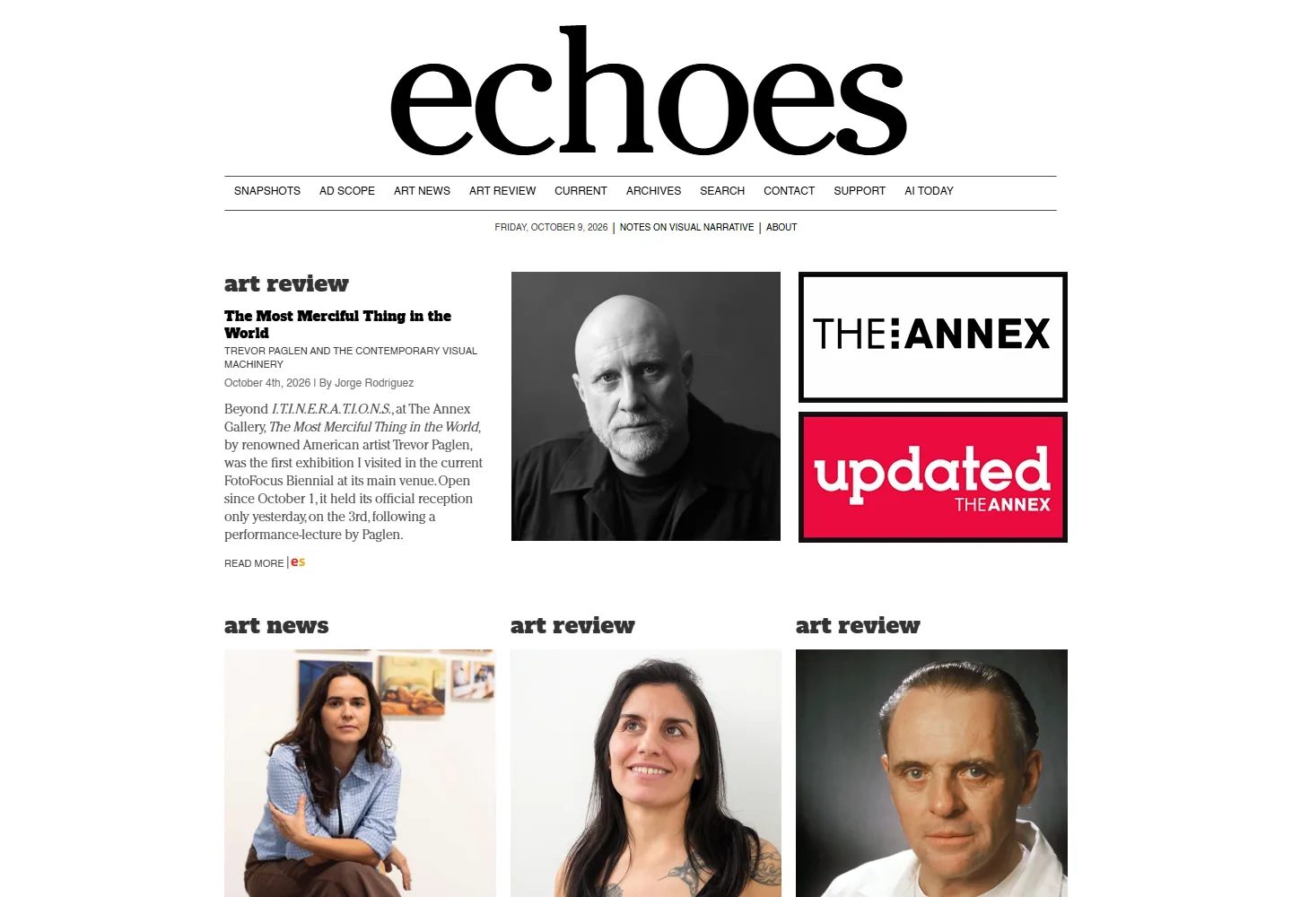 Echoes — desktop view